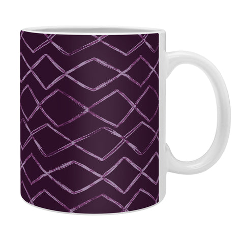 PI Photography and Designs Chevron Lines Purple Coffee Mug