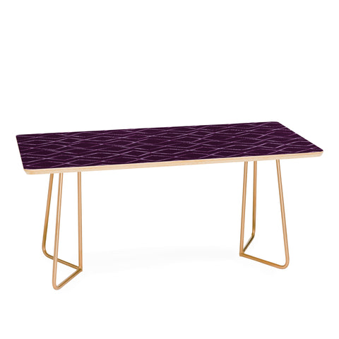 PI Photography and Designs Chevron Lines Purple Coffee Table