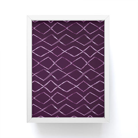 PI Photography and Designs Chevron Lines Purple Framed Mini Art Print