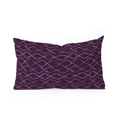 PI Photography and Designs Chevron Lines Purple Oblong Throw Pillow