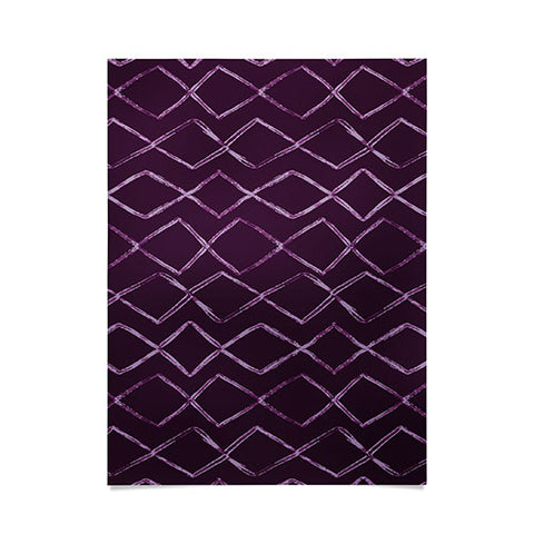 PI Photography and Designs Chevron Lines Purple Poster