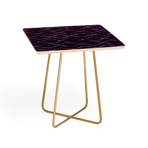 PI Photography and Designs Chevron Lines Purple Side Table