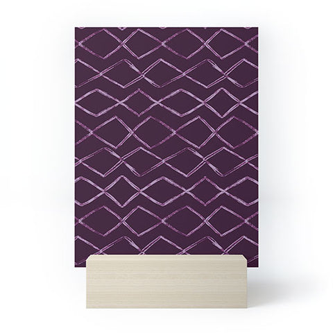 PI Photography and Designs Chevron Lines Purple Mini Art Print