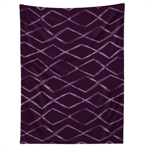 PI Photography and Designs Chevron Lines Purple Tapestry