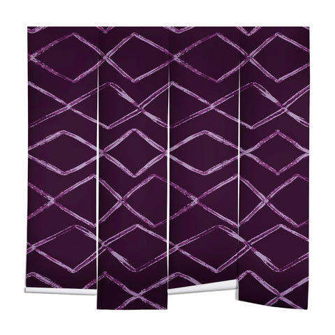 PI Photography and Designs Chevron Lines Purple Wall Mural