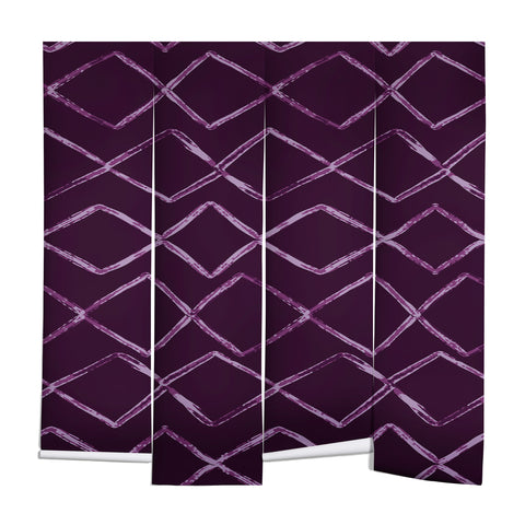 PI Photography and Designs Chevron Lines Purple Wall Mural