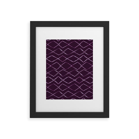 PI Photography and Designs Chevron Lines Purple Framed Art Print