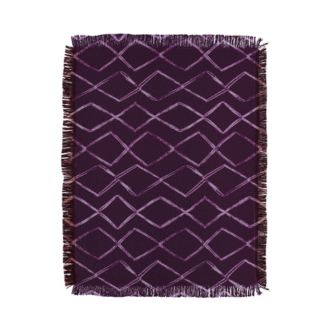 PI Photography and Designs Chevron Lines Purple Throw Blanket