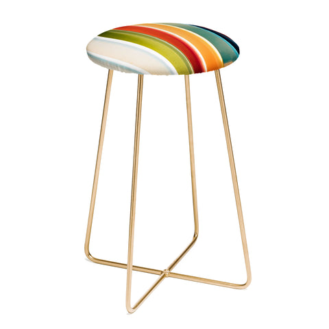 PI Photography and Designs Colorful Surfboards Counter Stool