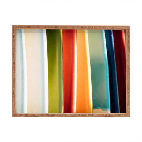 PI Photography and Designs Colorful Surfboards Rectangular Tray