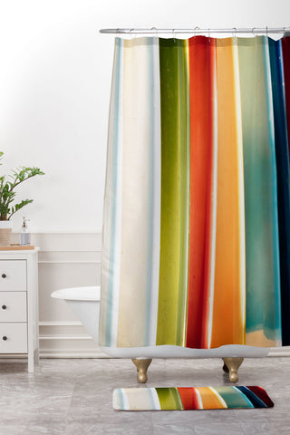 PI Photography and Designs Colorful Surfboards Shower Curtain And Mat