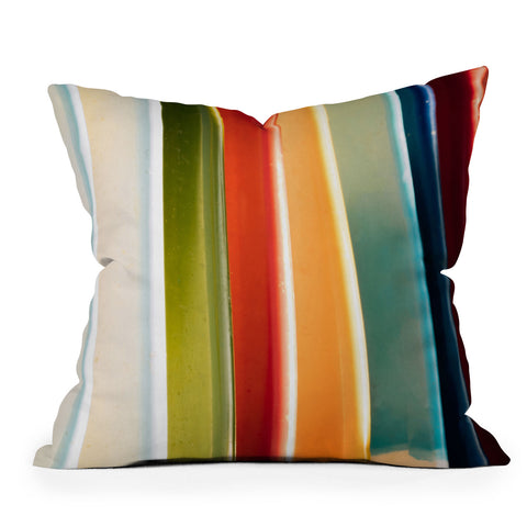 PI Photography and Designs Colorful Surfboards Throw Pillow