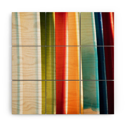 PI Photography and Designs Colorful Surfboards Wood Wall Mural