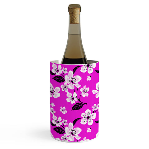 PI Photography and Designs Fuschia Sakura Flowers Wine Chiller