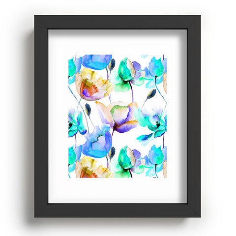 PI Photography and Designs Multi Color Poppies and Tulips Recessed Framing Rectangle