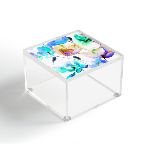PI Photography and Designs Multi Color Poppies and Tulips Acrylic Box