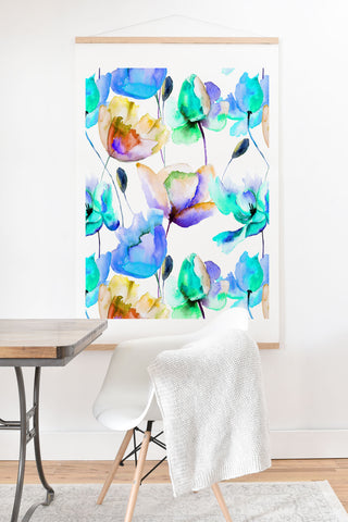 PI Photography and Designs Multi Color Poppies and Tulips Art Print And Hanger