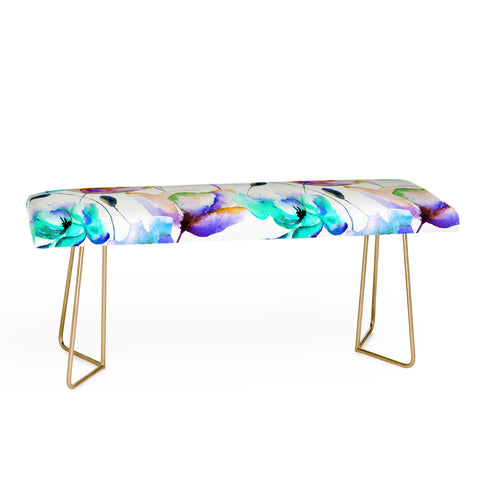 PI Photography and Designs Multi Color Poppies and Tulips Bench