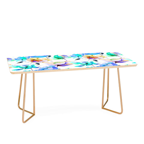 PI Photography and Designs Multi Color Poppies and Tulips Coffee Table