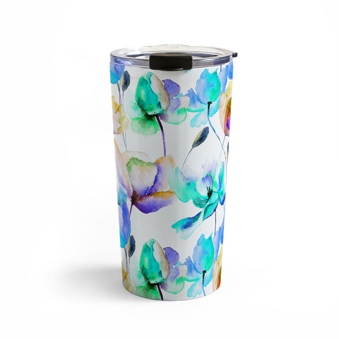 PI Photography and Designs Multi Color Poppies and Tulips Travel Mug
