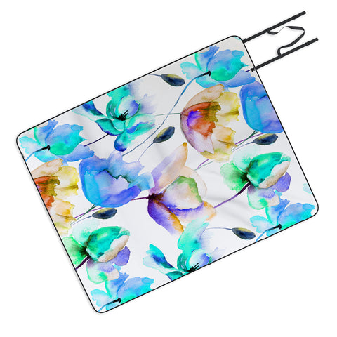 PI Photography and Designs Multi Color Poppies and Tulips Picnic Blanket