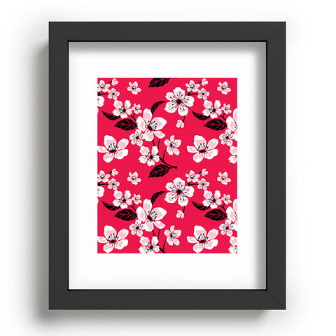 PI Photography and Designs Pink Sakura Cherry Blooms Recessed Framing Rectangle