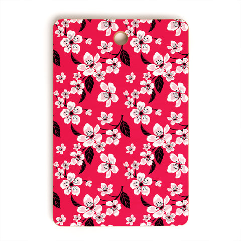 PI Photography and Designs Pink Sakura Cherry Blooms Cutting Board Rectangle