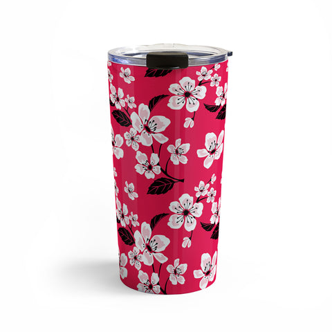 PI Photography and Designs Pink Sakura Cherry Blooms Travel Mug