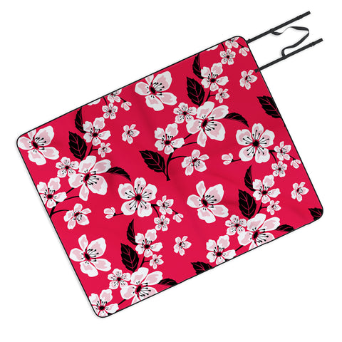PI Photography and Designs Pink Sakura Cherry Blooms Picnic Blanket