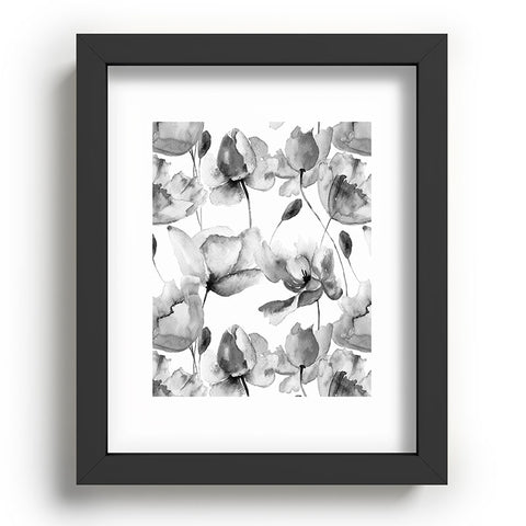 PI Photography and Designs Poppy Floral Pattern Recessed Framing Rectangle