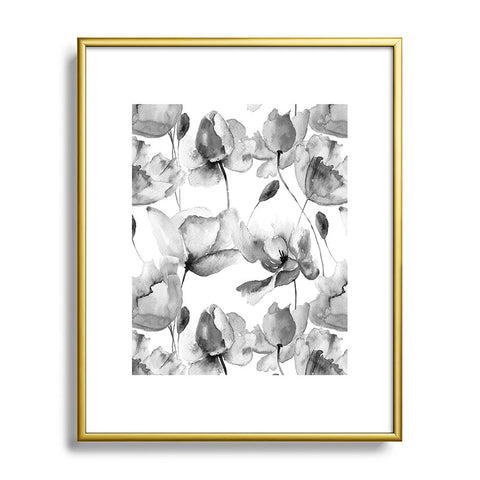 PI Photography and Designs Poppy Floral Pattern Metal Framed Art Print