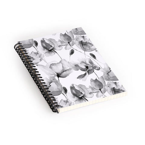 PI Photography and Designs Poppy Floral Pattern Spiral Notebook