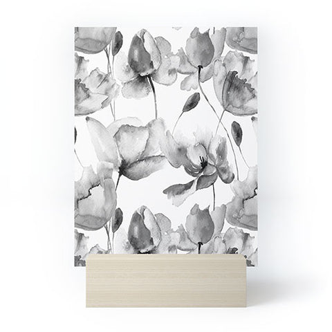 PI Photography and Designs Poppy Floral Pattern Mini Art Print