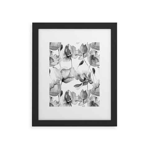 PI Photography and Designs Poppy Floral Pattern Framed Art Print