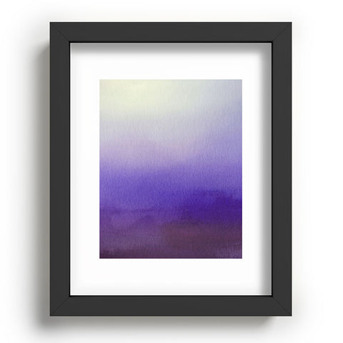 PI Photography and Designs Purple White Watercolor Blend Recessed Framing Rectangle