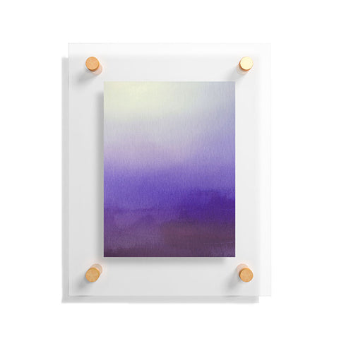PI Photography and Designs Purple White Watercolor Blend Floating Acrylic Print