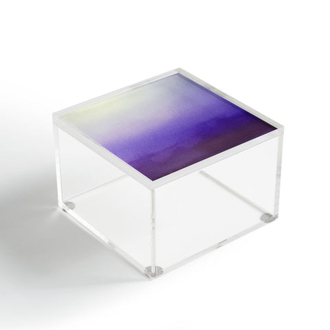 PI Photography and Designs Purple White Watercolor Blend Acrylic Box
