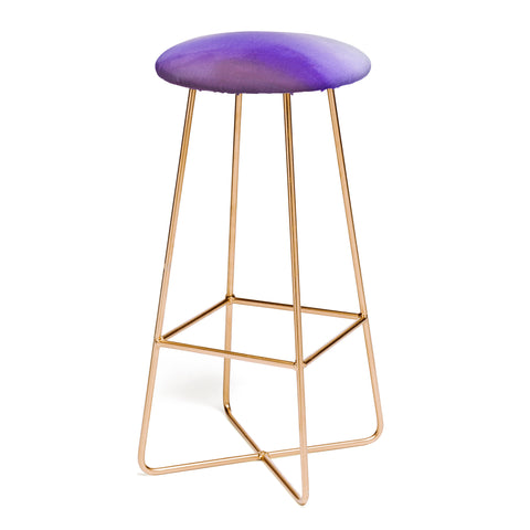 PI Photography and Designs Purple White Watercolor Blend Bar Stool