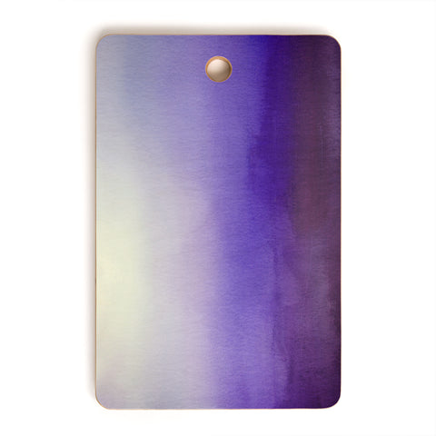 PI Photography and Designs Purple White Watercolor Blend Cutting Board Rectangle