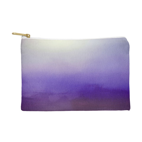 PI Photography and Designs Purple White Watercolor Blend Pouch