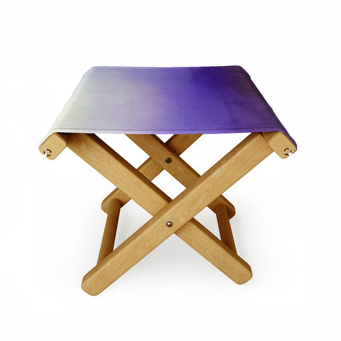 PI Photography and Designs Purple White Watercolor Blend Folding Stool