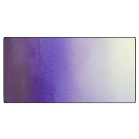 PI Photography and Designs Purple White Watercolor Blend Desk Mat