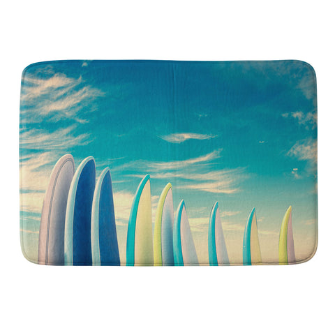 PI Photography and Designs Retro Surfboard Tips Memory Foam Bath Mat