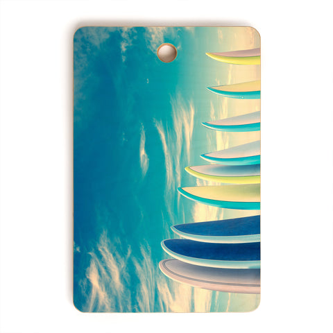 PI Photography and Designs Retro Surfboard Tips Cutting Board Rectangle