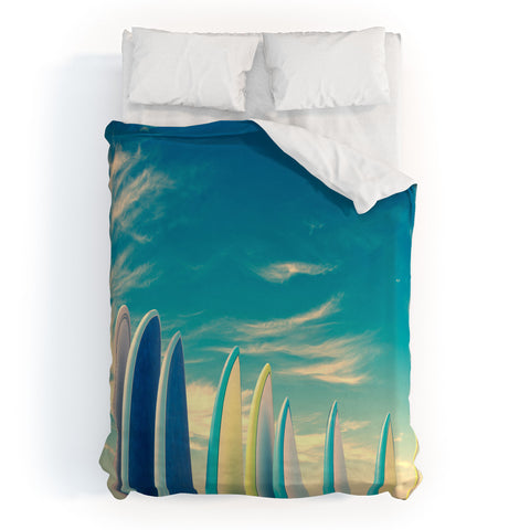 PI Photography and Designs Retro Surfboard Tips Duvet Cover