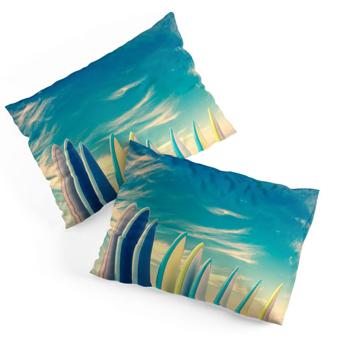 PI Photography and Designs Retro Surfboard Tips Pillow Shams