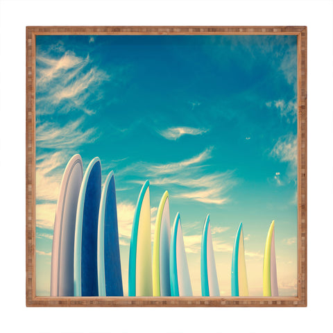 PI Photography and Designs Retro Surfboard Tips Square Tray