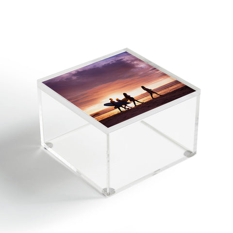 PI Photography and Designs Surfers Sunset Photo Acrylic Box