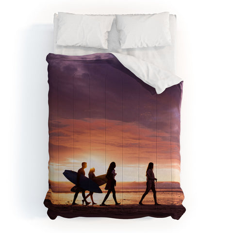 PI Photography and Designs Surfers Sunset Photo Comforter