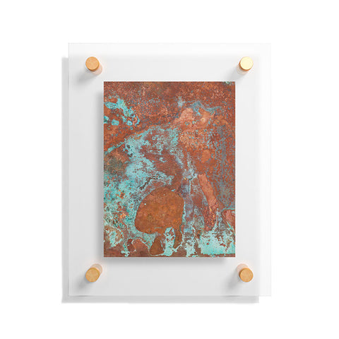 PI Photography and Designs Tarnished Metal Copper Texture Floating Acrylic Print